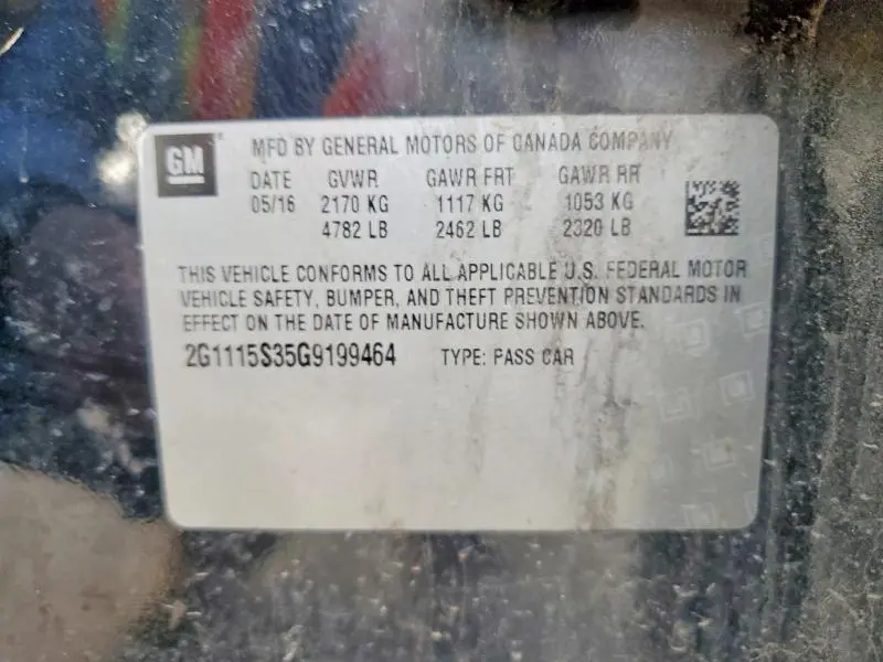 2016 CHEVROLET IMPALA LT  