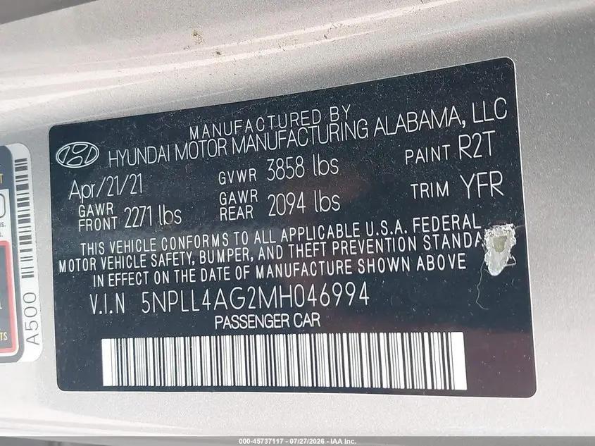 2021 HYUNDAI ELANTRA SE