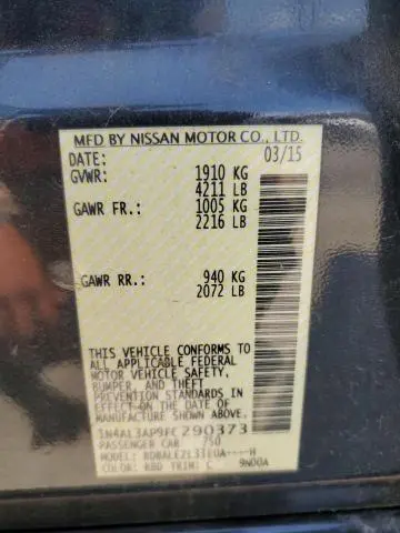 2015 NISSAN ALTIMA 2.5  