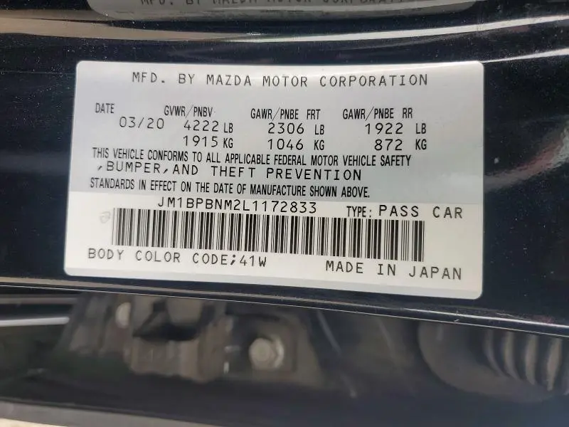 2020 MAZDA 3 PREMIUM  
