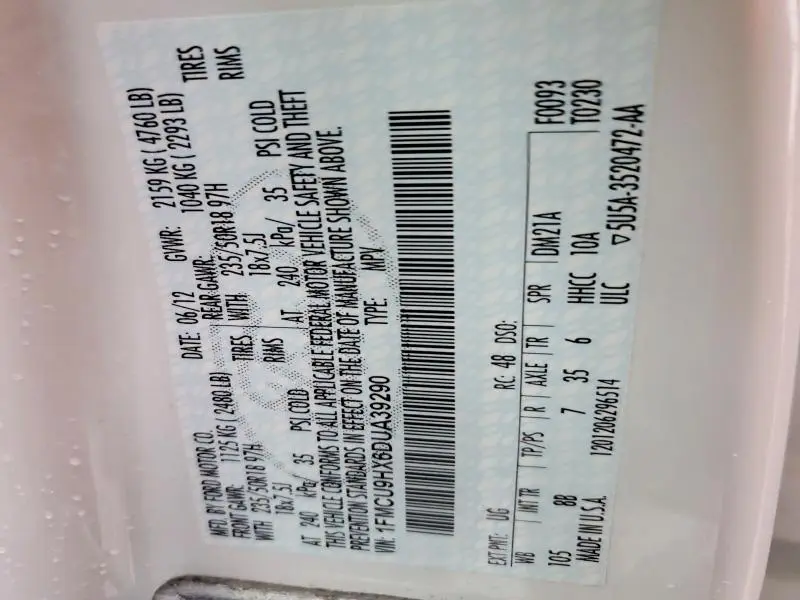 2013 FORD ESCAPE SEL  