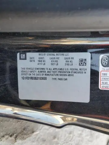 2016 CHEVROLET CAMARO LT