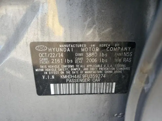 2015 HYUNDAI ELANTRA SE  