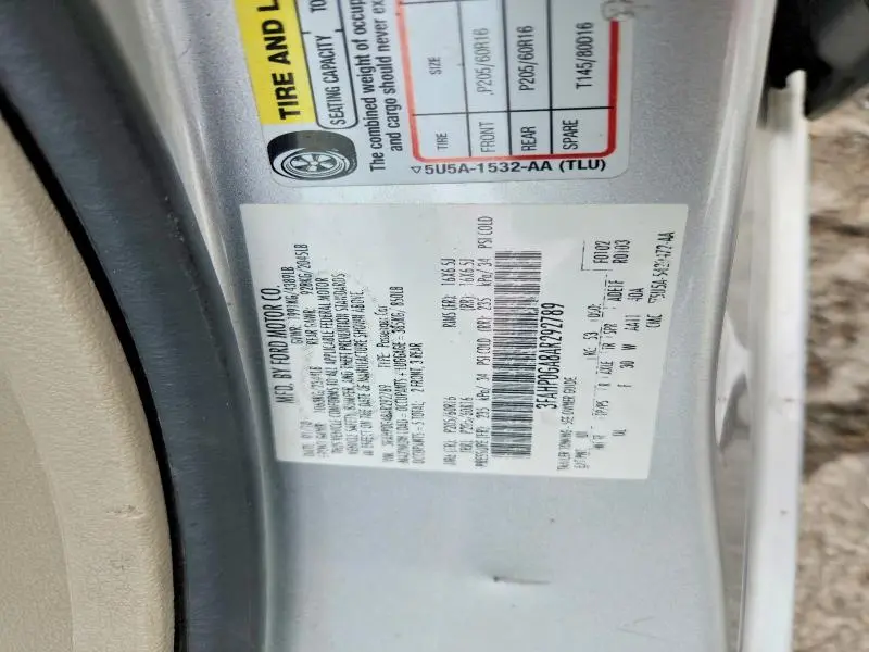 2010 FORD FUSION S  