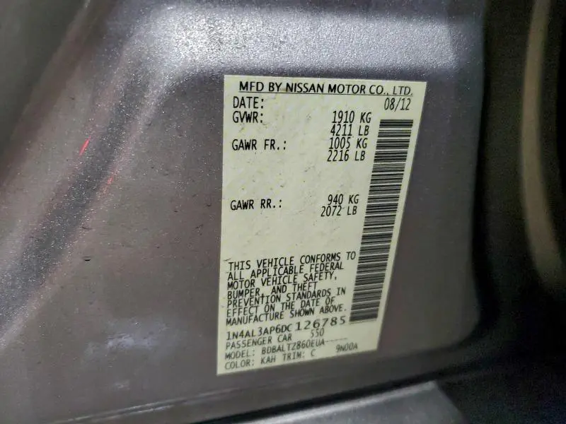 2013 NISSAN ALTIMA 2.5  