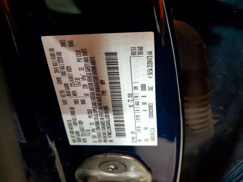 2020 FORD ESCAPE SE  