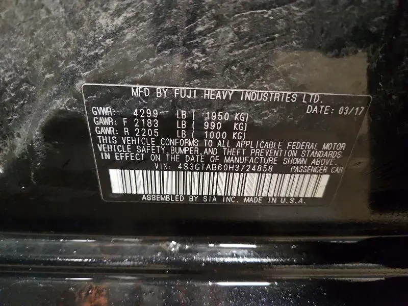 2017 SUBARU IMPREZA PREMIUM  