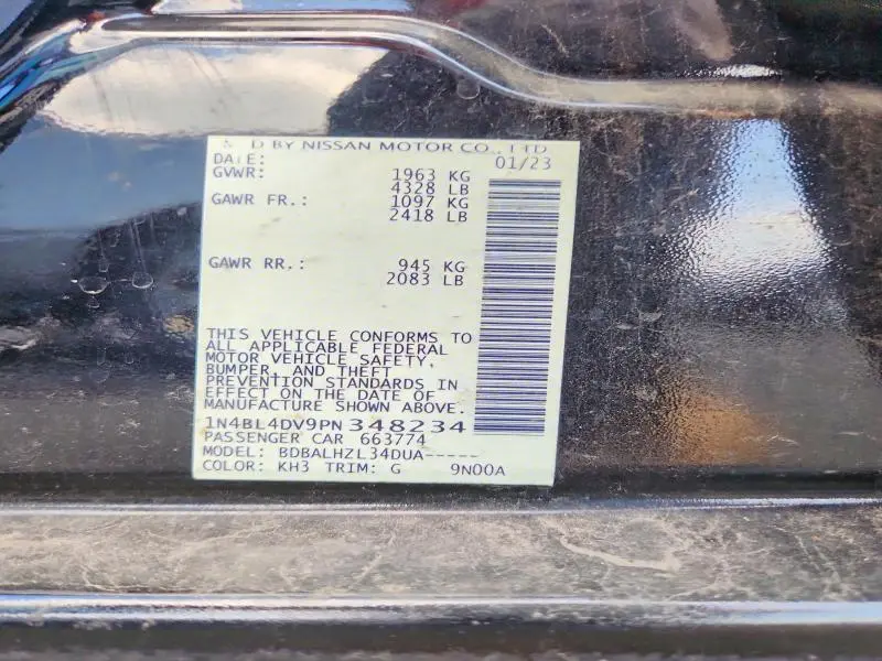 2023 NISSAN ALTIMA SV  
