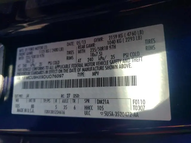 2013 FORD ESCAPE SEL