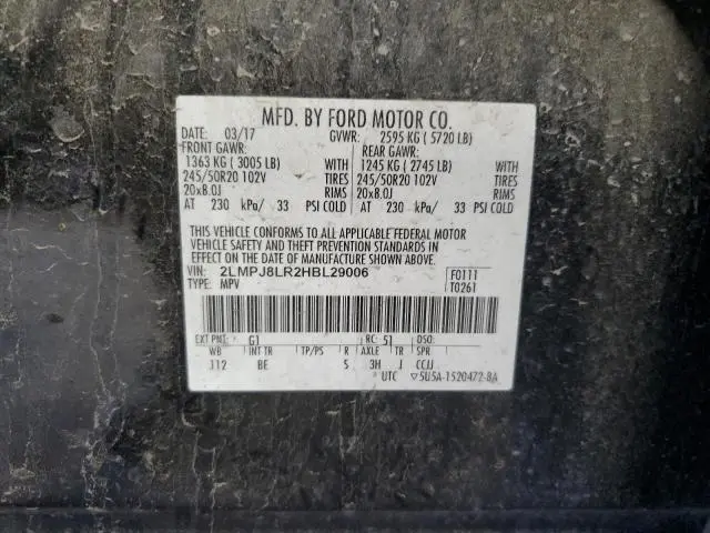 2017 LINCOLN MKX RESERVE  