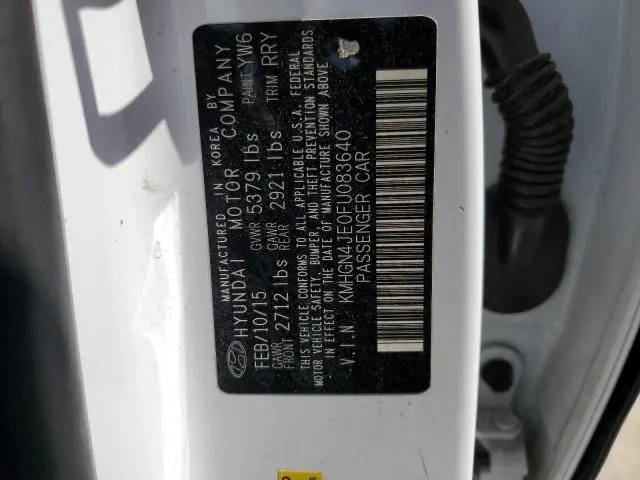 2015 HYUNDAI GENESIS 3.8L  