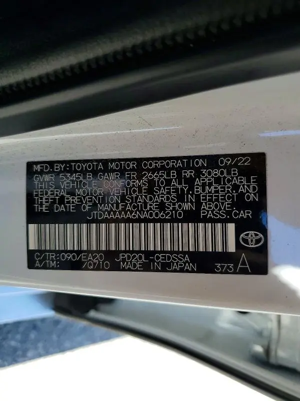 2022 TOYOTA MIRAI XLE  