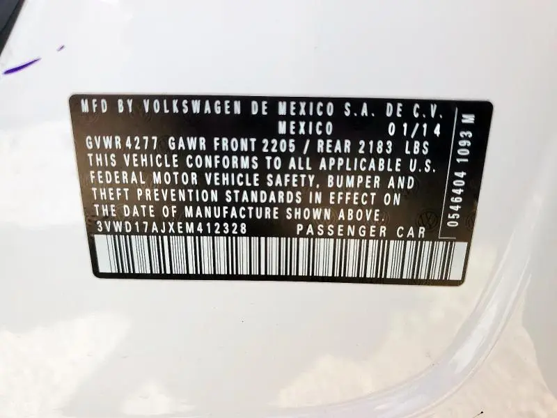 2014 VOLKSWAGEN JETTA SE  