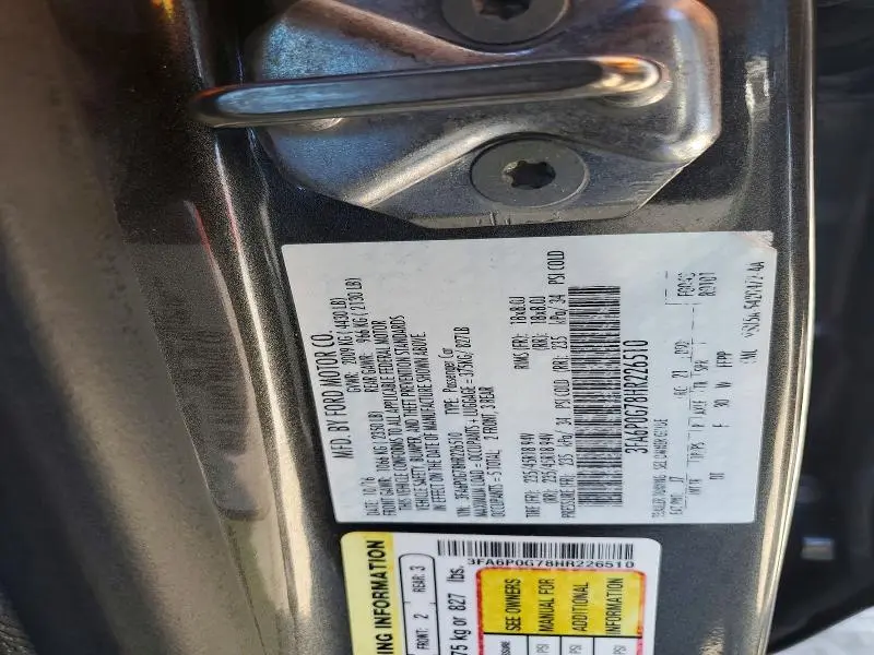 2017 FORD FUSION S  