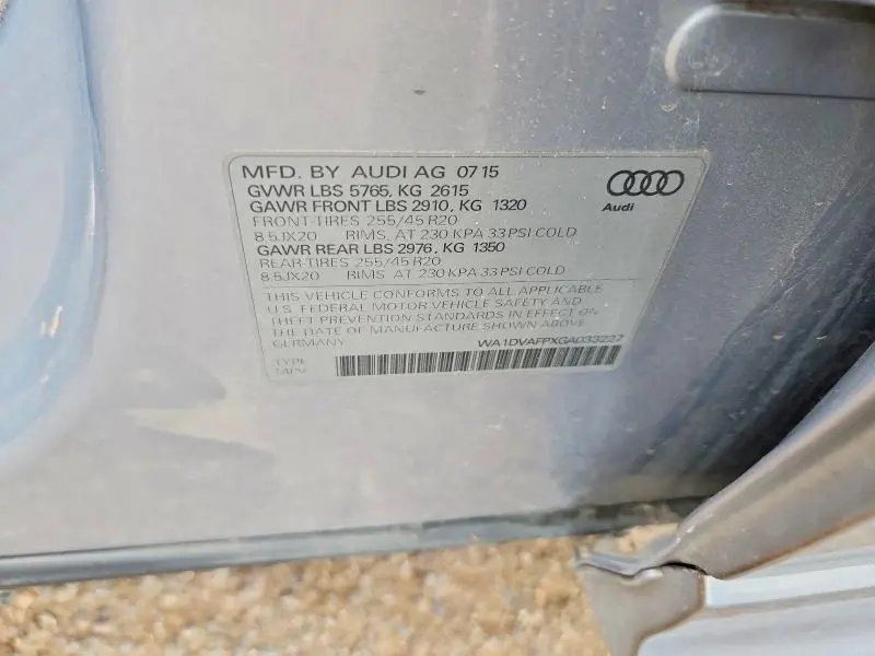 2016 AUDI Q5 TDI PREMIUM PLUS S-LINE  