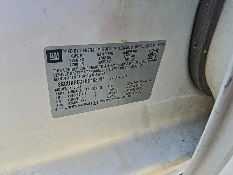 2017 CHEVROLET SILVERADO K1500 LT  