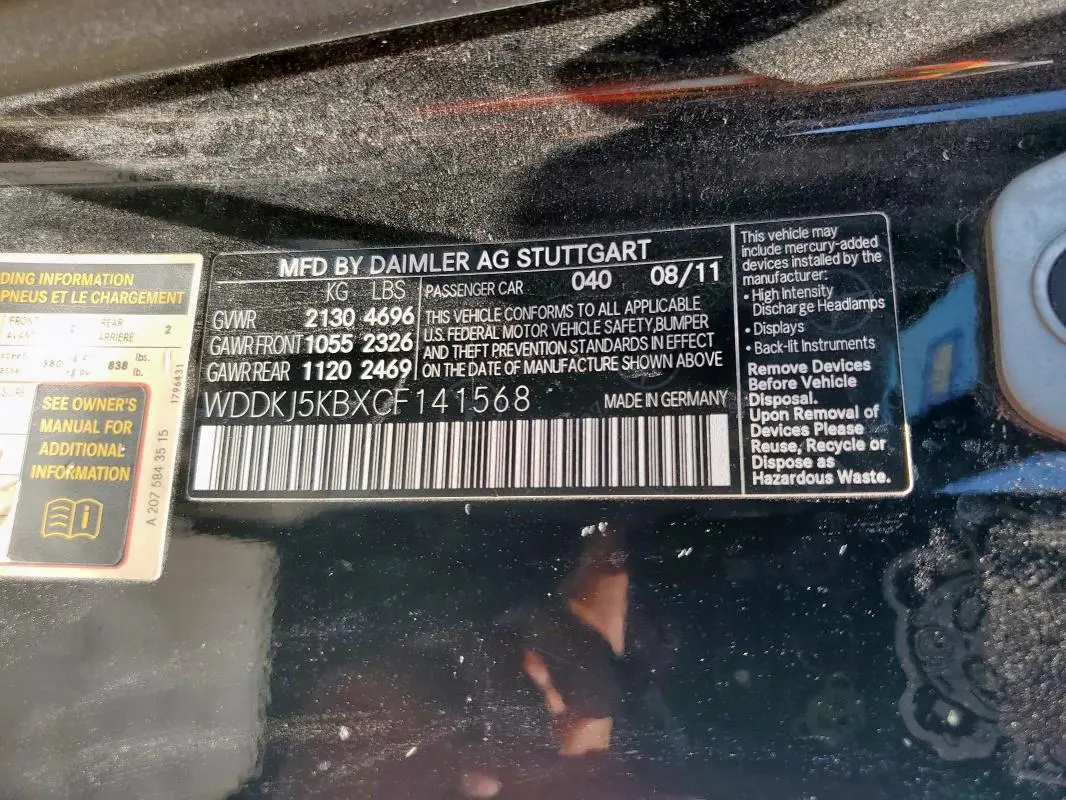 2012 MERCEDES-BENZ E 350  