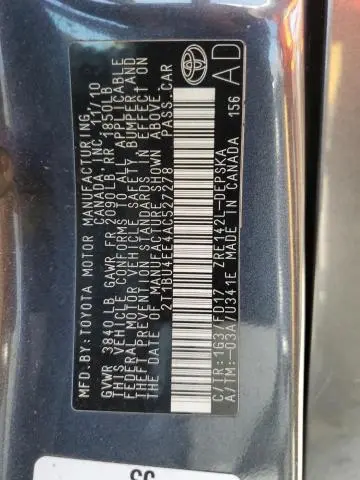 2010 TOYOTA COROLLA BASE  