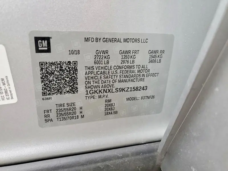 2019 GMC ACADIA DENALI  