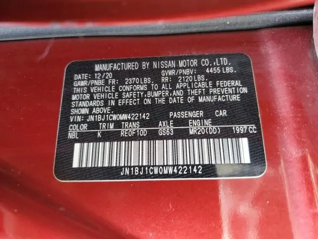 2021 NISSAN ROGUE SPORT SL  