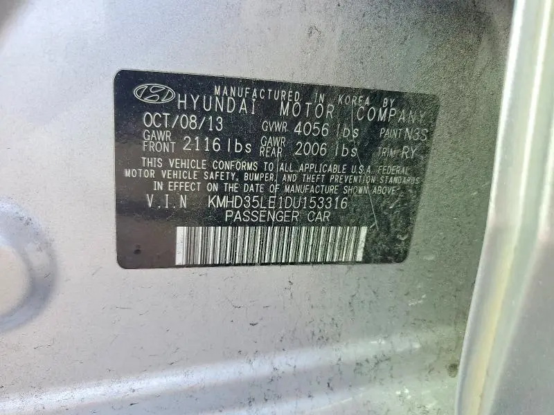 2013 HYUNDAI ELANTRA GT BASE  