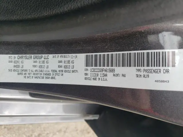 2015 CHRYSLER 200 S  