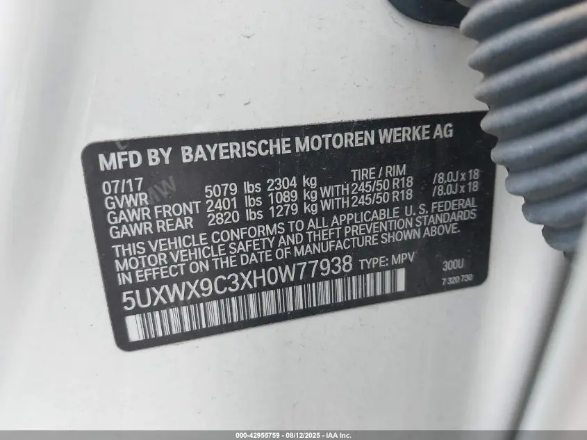 2017 BMW X3 XDRIVE28I