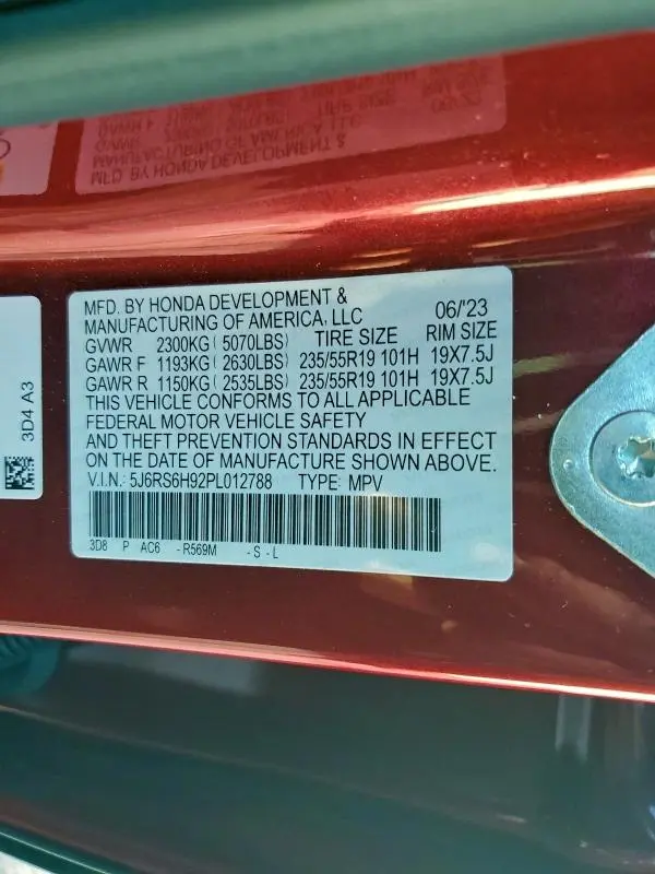 2023 HONDA CR-V SPORT TOURING  