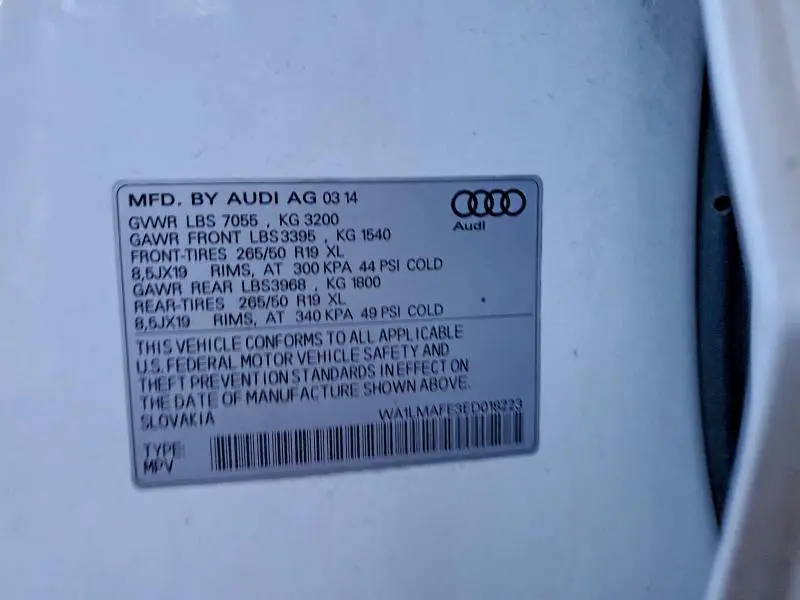 2014 AUDI Q7 PREMIUM PLUS  