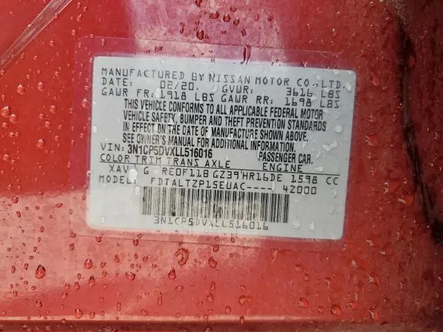 2020 NISSAN KICKS SR  