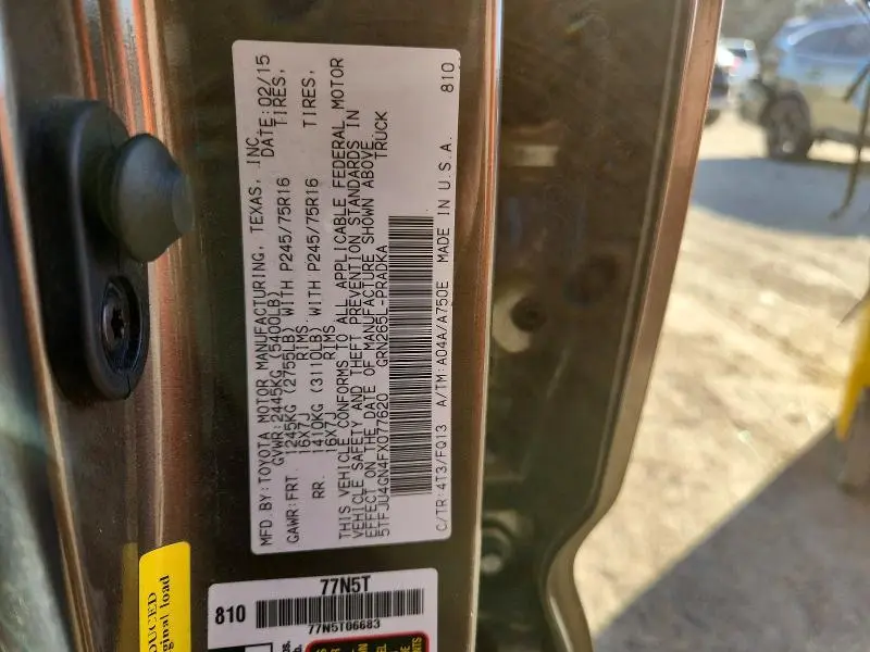 2015 TOYOTA TACOMA DOUBLE CAB PRERUNNER  