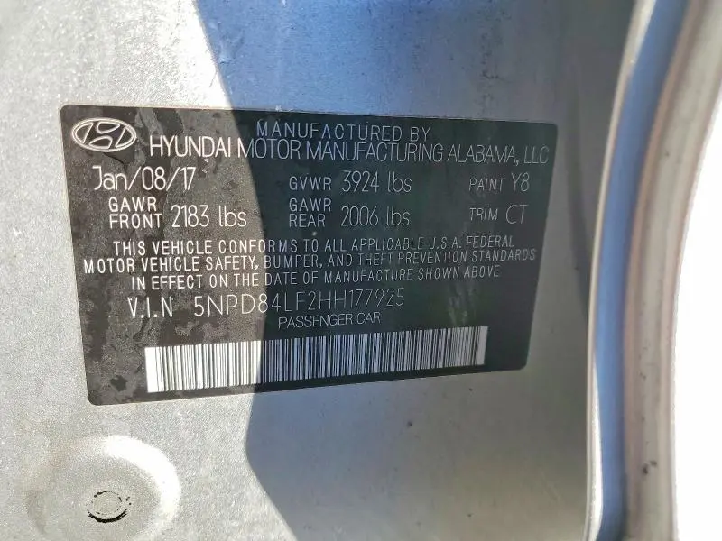 2017 HYUNDAI ELANTRA SE  