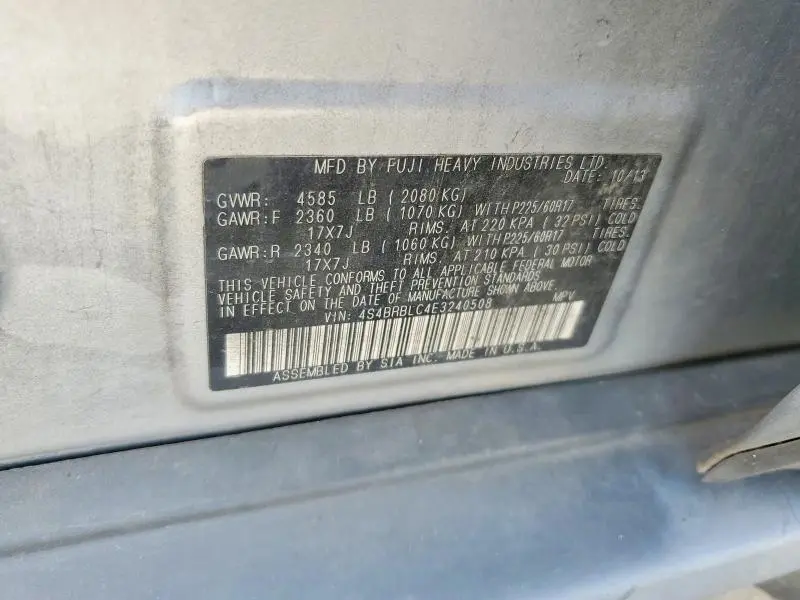 2014 SUBARU OUTBACK 2.5I LIMITED  