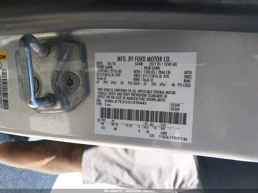 2016 FORD TRANSIT CONNECT XL