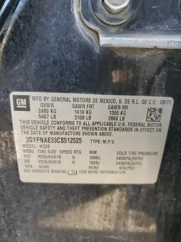 2012 CADILLAC SRX LUXURY COLLECTION  