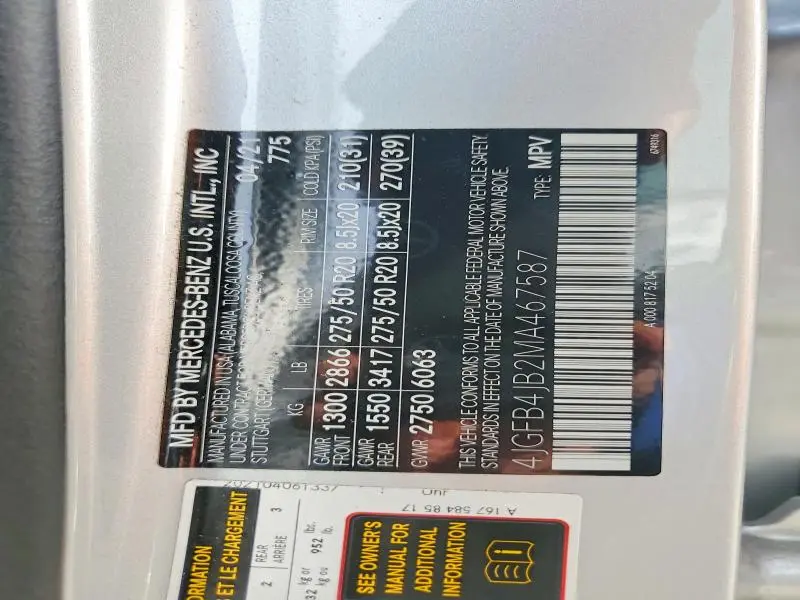 2021 MERCEDES-BENZ GLE 350  