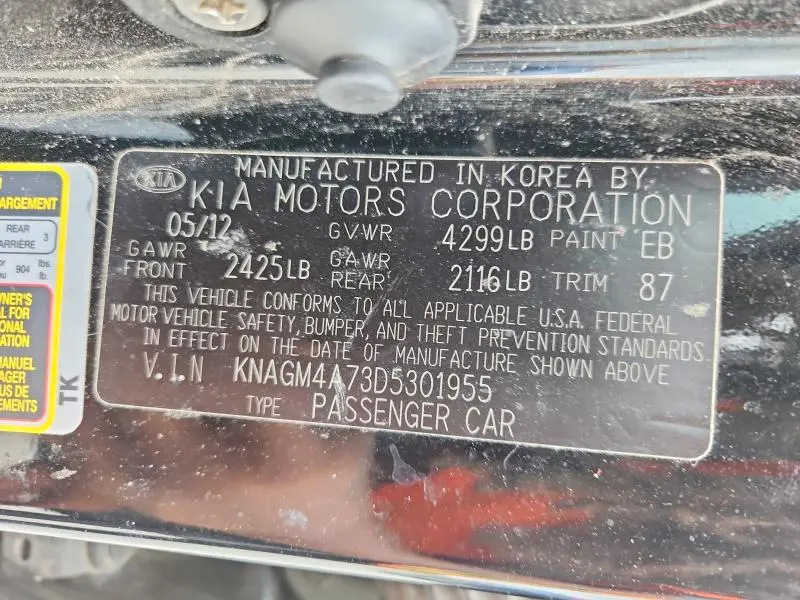 2013 KIA OPTIMA LX  