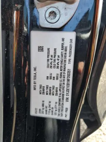 2022 TESLA MODEL 3 