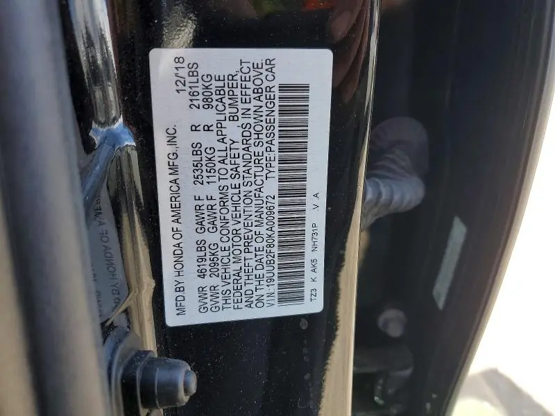 2019 ACURA TLX ADVANCE  