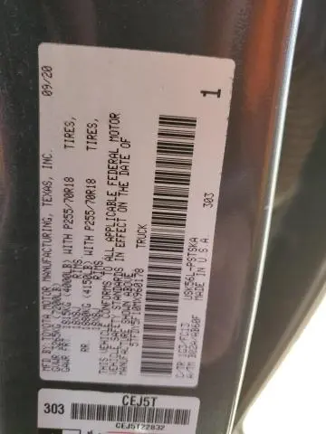 2021 TOYOTA TUNDRA CREWMAX SR5  