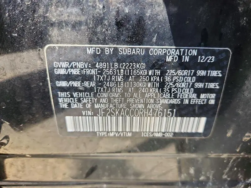 2024 SUBARU FORESTER PREMIUM  