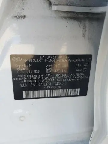 2020 HYUNDAI ELANTRA SE  