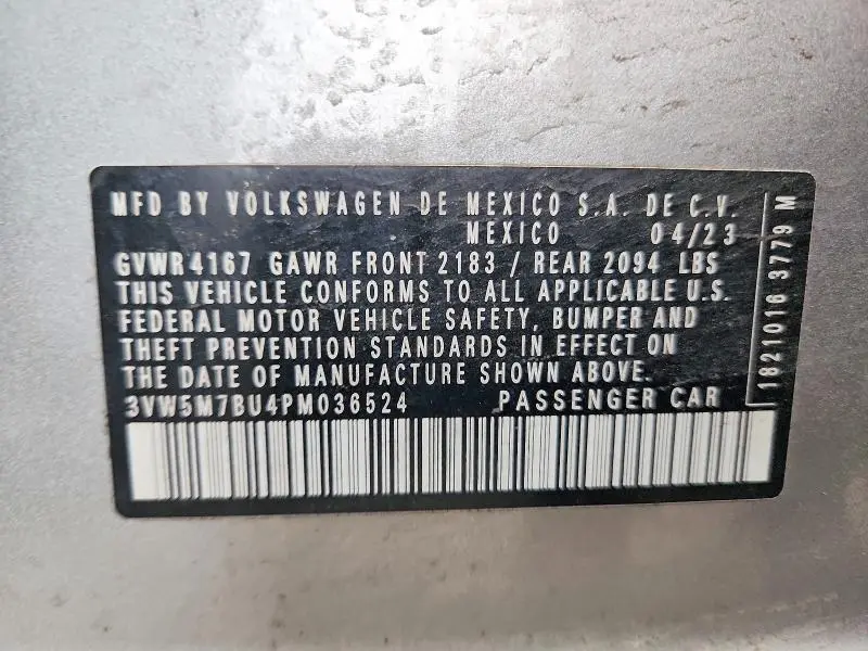 2023 VOLKSWAGEN JETTA S  