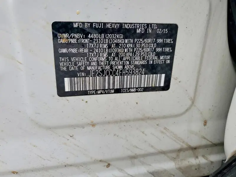 2015 SUBARU FORESTER 2.5I PREMIUM  