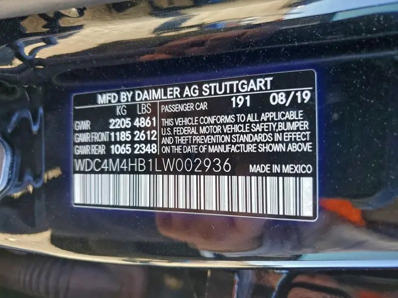 2020 MERCEDES-BENZ GLB 250 4MATIC  