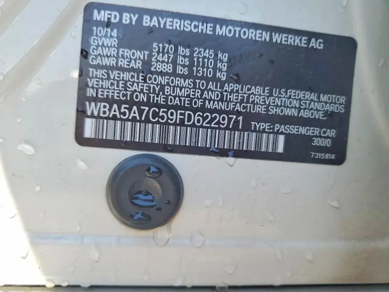 2015 BMW 528 XI  
