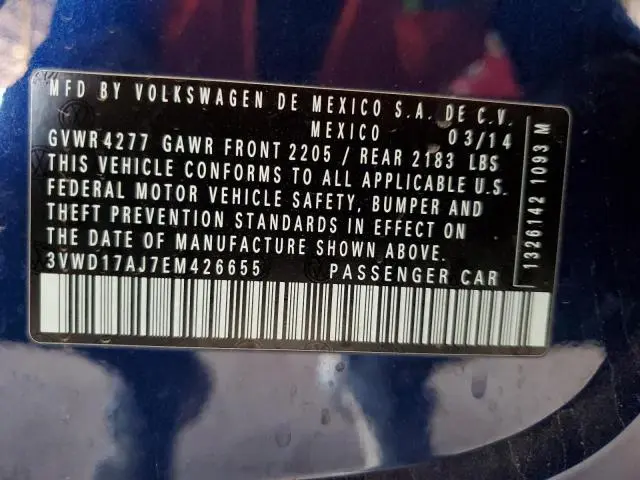 2014 VOLKSWAGEN JETTA SE  