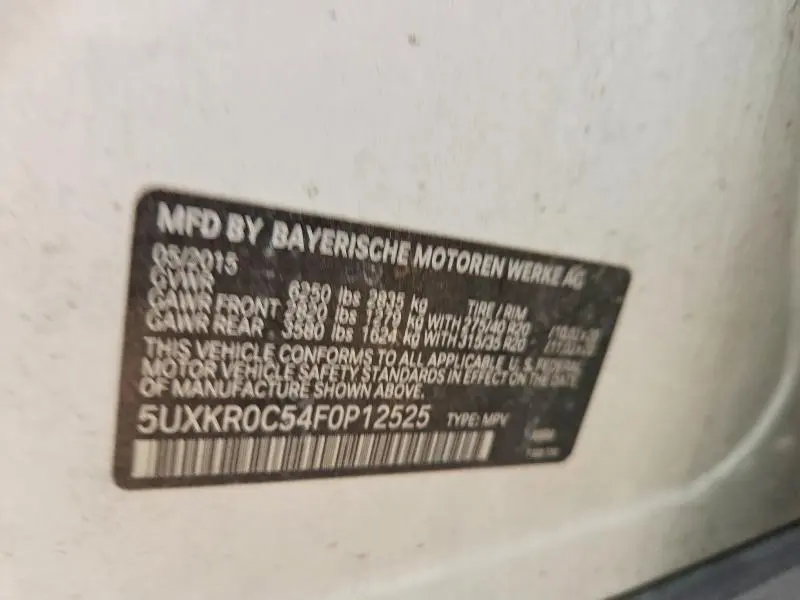 2015 BMW X5 XDRIVE35I  