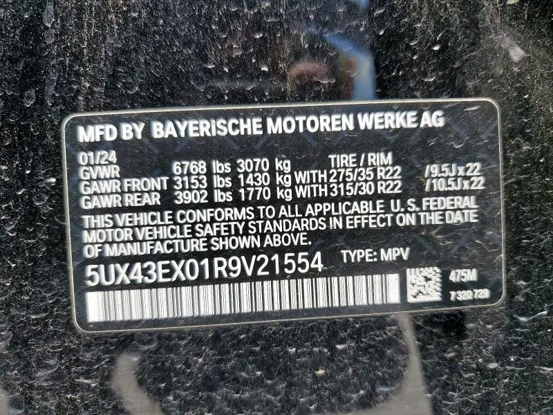 2024 BMW X6 M60I  
