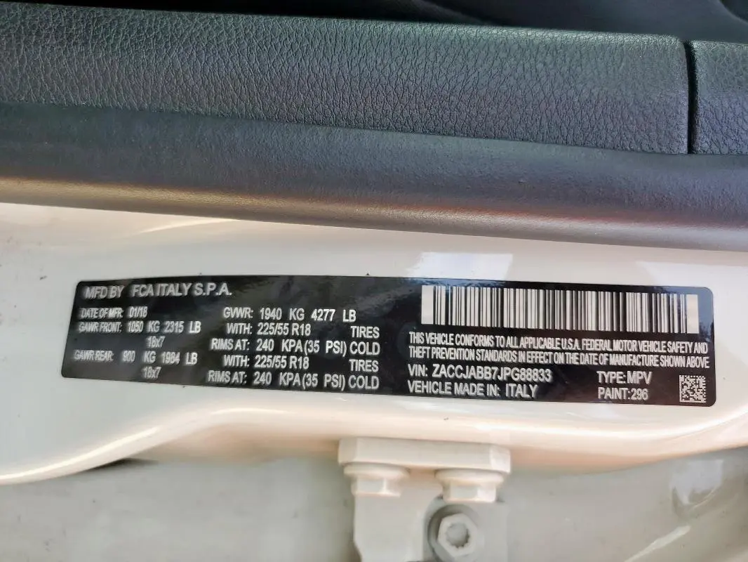 2018 JEEP RENEGADE LATITUDE  